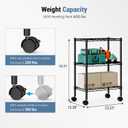 DUMOS 3-Tier Metal Storage Shelves, Shelving Unit, Storage Rack, 23" W