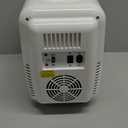 DUMOS Portable Mini Fridge, 4L/6 Can Cooler & Warmer 110V AC/ 12V DC Thermoelectric Compact Small Refrigerator for Skincare, Beverage and Food Retro Cooler for Car, Bedroom, Dorm, Office, White