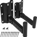 Desyeryamimi PA Speaker Mount Bracket Support up to 110lbs-Adjustable Speaker Wall Mount Brackets-Heavy Duty Speaker Mounts-Speaker Stand(2 Packs,Black)