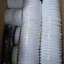 SiliFine 100 Pack Plastic Rum Buckets for Drinks, 17 OZ Cocktail Buckets with Lid and Straw, Reusable Smoothie Bucket, Ice Cream Pails for Halloween Football Parties Bar