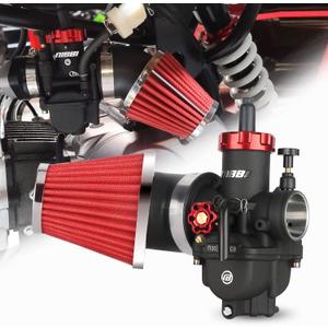 NIBBI PE30 Carburetor with 48mm Air Filters Kit,Upgrade Dirt Bike Performance,Compatible with 250cc-300cc for Apollo, TaoTao, Lifan, Honda, SSR,Pit Dirt Bike Motorcycles