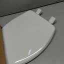 Bemis 7300SLEC Slow Close Toilet Seat, Easy Clean Hinges and Durable Plastic Seat, Made in USA, Elongated, White