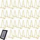 20 Pcs Plate Stands for Display, 4.3 Inch Metal Picture Frame Stand Glod Book Stands for Display Sturdy Plate Holders Easel Photo Frame Stand for Picture, Photo, Book, Collectibles, Tabletop