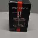 HONJAN Clear Acrylic Soap Dispenser, 13.5 oz Square Lucite Soap Dispenser with Pump (Chrome) Refillable Hand Soap Liquid Soap Dish Soap