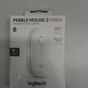 Logitech Pebble Mouse 2 M350s Slim Bluetooth Wireless Mouse, Portable, Lightweight, Customizable Button, Quiet Clicks, Easy-Switch for Windows, macOS, iPadOS, Android, Chrome OS - Tonal White