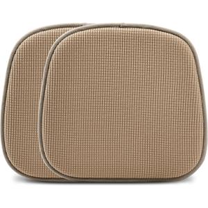 Shinnwa Kitchen Seat Cushions Set of 2, Non Slip Dining Chair Cushions, U-Shaped Indoor Chair Pads, 2 Pack, 15 x 16 Inches, Brown