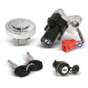 waltyotur Ignition Switch Seat Gas Cap Cover Lock Key 4pcs Set Replacement for Yamaha V-Star 650 1100 1999-2016