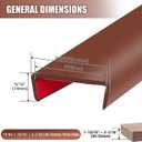 Rubber Edge Trim, Flexible Self Adhesive U Shaped Peel and Stick Edge Banding, 2"(50.8mm) U Channel Edge Protector, Edge Guards for Woods, Furniture, 20Ft, Brown Color
