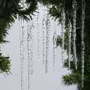 64 Pcs Icicle Ornaments for Christmas Tree Decorations, Glass Christmas Tree Ornaments, Decorative Crystal Hanging Icicles Decor for Xmas Frozen Winter Wonderland Wedding Party Decor