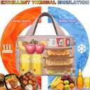 Artelaris Insulated Lunch Bag for Women,Leak-Proof Cooler Lunch Box, Cooling Tote for Adult,with 7 Pockets,Adjustable Strap(15 Liters)