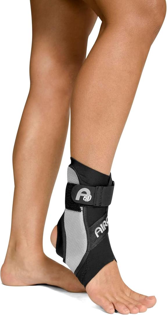 Aircast A60 Ankle Support Brace, Right Foot, Black, Medium (Shoe Size: Men's 7.5-11.5 / Women's 9-13) (Medium (Pack of 1), Black (Right Foot))
