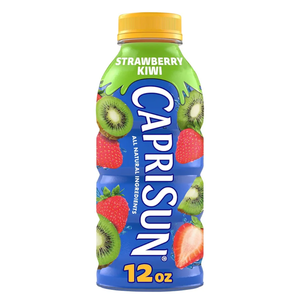 Capri Sun Strawberry Kiwi Flavored Juice Drink Blend from concentrate with other natural flavors, 12 fl oz Bottle, pack of 12, Best By: 06/SEP/2025