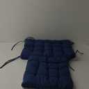 Rocking Chair Cushion Pad, 2 Piece Indoor/Outdoor Rocking Chair Cushions Set Non-Slip Overstuffed Patio Chair Cushion, Navy Blue