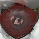 Teamson Home 3 Tiered Floor Water Glazed Pots Fountain with LED Lights and Pump for Outdoor Patio Garden Backyard Decking Dcor, 20 inch Height, Gradient Red