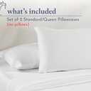 California Design Den Standard Queen Size Pillowcases - 100% Cotton, Set of 2 Soft & Cooling Sateen Weave Cases, Fits Queen and Standard Size Pillows - Bright White