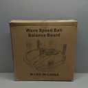 ZPZ Half Balance Ball Trainer, 18.3 Inch Compact Portable Inflatable Exercise Yoga Stability Ball with App-Based Balance Game, Pilates Resistance Bands, Foot Pump, Non-Slip Base for for Full-Body Workouts, Home Gym & Easy Storage (Blue)