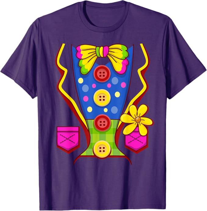 Clown Costume Circus T-Shirt (Small, Black)