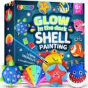 EPUMP Shell Painting Kit for Kids - Glow in The Dark Arts and Crafts Supplies Kits for Girls Boys - Kids Activities Creative Art Set Birthday Gifts DIY Paint Toys for Age 6 7 8 9 10 11 12 Years Old