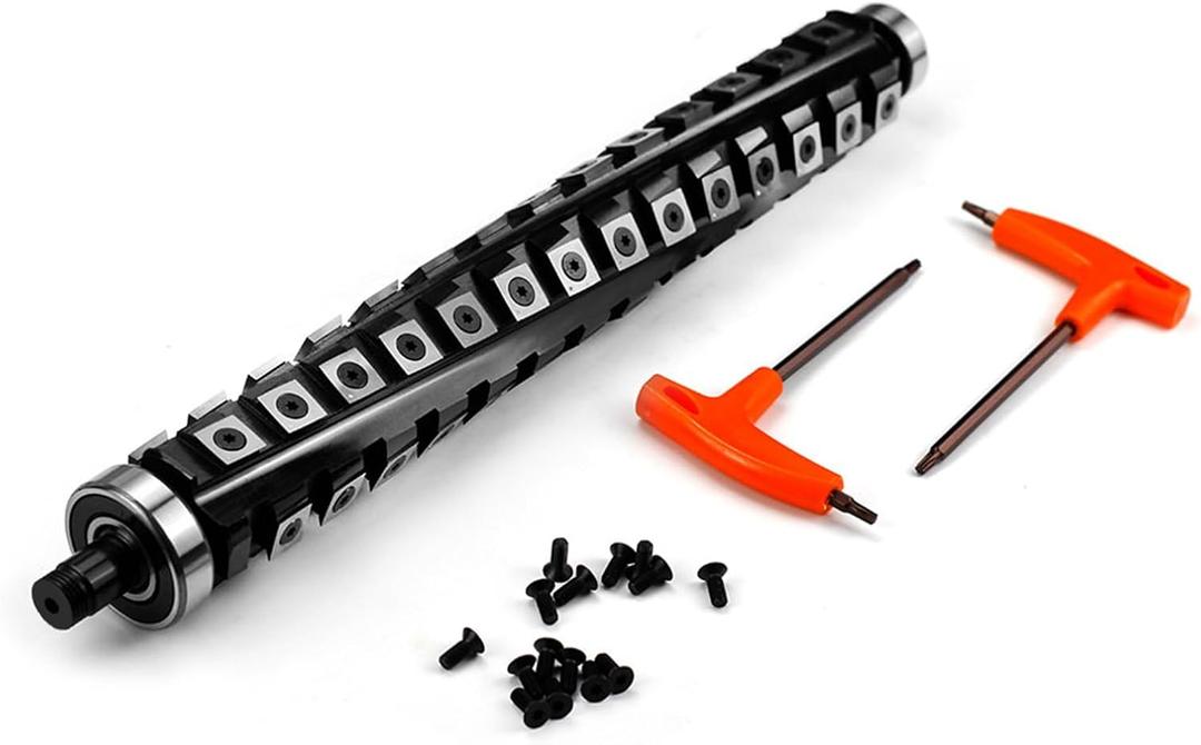 FindBuyTool Sprial Helical Cutterhead for DeWalt DW735 DW735X Planer, 13 inch Helical Cutterhead 4 Rows for DW735/DW735X/DW735-XE Thickness Planer