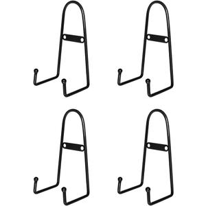 MOCOUM 4 Pack Wall Mount Plate Display Stands, Medium Wall Easel Holder Plate Hanger Vertical Plate Stand Holders, Wall Display Picture Frame Stand for Decorative Plates, Arts (Straight, 6 inch)