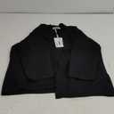 GRACE KARIN Women Sweater Blazer 3/4 Sleeve Cropped Cardigan Lightweight Notch Collar Knit Blazer Jacket Business Casual, L