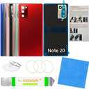 Galaxy Note 20 Rear Glass Replacement Back Cover with Pre-Installed Camera Lens +All The Adhesive +Installation Manual +Tools for Samsung Galaxy Note 20 5G SM-N980 SM-N981 All Carriers (Mystic Red)