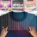(Upgraded - XL Size) Tshirt Ruler Guide Vinyl Alignment - Shirt Measurement Tool Placement Center Design, DTF Template, Left Chest Logo, Accessories for Cricut, Heat Press Sublimation Iron on HTV (Upgraded Model (1 pack))