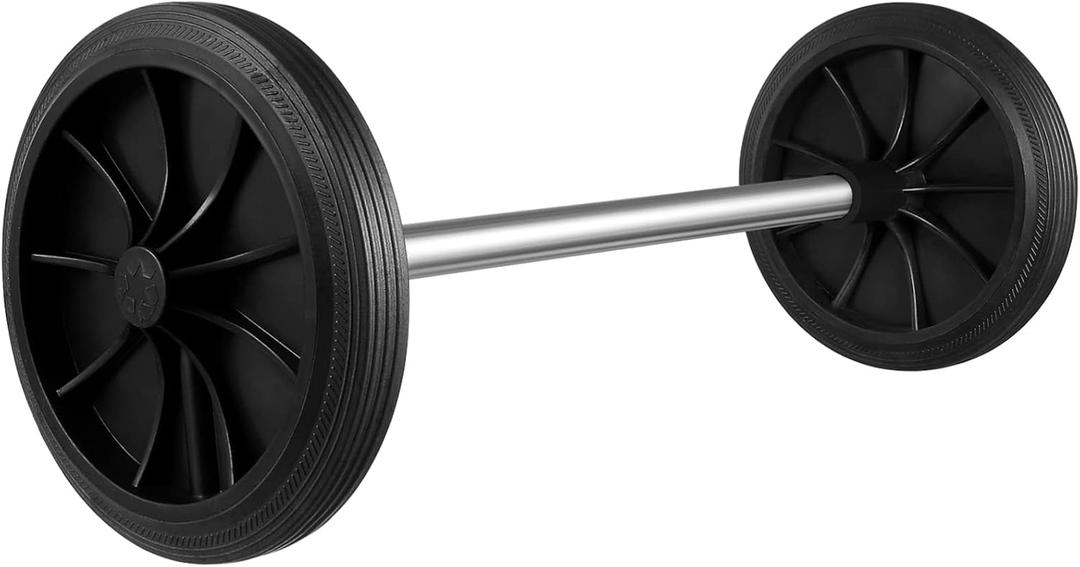 Plastic Garbage can Wheels Replacement with Hollow Shaft 19.68 Inch Trash can Pulley for Easy Mobility and Efficient Waste Collection, 18.00 cm