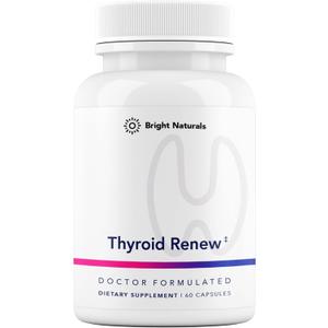 Thyroid Renew Supplement - Thyroid Support for Women with Zinc, Selenium, Copper, Ashwagandha & L-Tyrosine - 60 Capsules