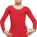 Stelle Girls Ballet Leotards Toddler Dance Combo with Skirt and Tights (Red)