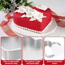2Pcs Heart Shaped Cake Pan Set 8 & 6 Inch Aluminum Alloy Heart Cake Pan with Removable Bottom Cake Baking Pans for Brownies Cakes Cheesecake