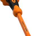 Finder 12-Inch Heavy Duty Flat Chisel with Hand Protection, Flat Head, Demolishing/Masonry/Carving/Concrete Breaker Chisels with Bi-Material Hand Guard