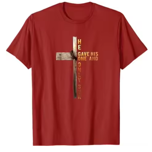 Easter Christian He is Risen Sun Resurrection Men Women Kids T-Shirt (Red, XS)
