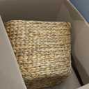 Deco 79 Seagrass Handmade Decorative and Functional Storage Basket Large Woven Basket Organizer with Ring Handles, Basket for Storage 20" x 18" x 19", Brown