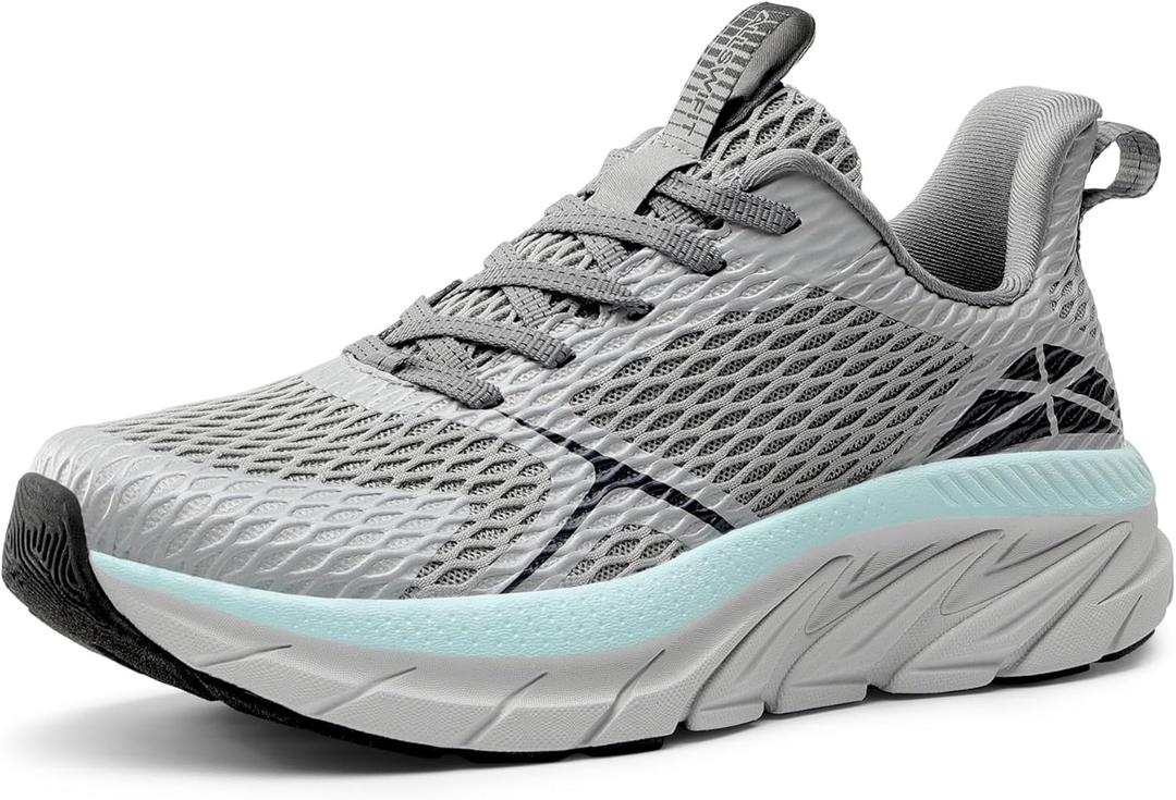 Women's Walking Shoes Comfortable ActiveEase Running Tennis Athletic Gym Workout Cross Training Sneakers (7.5, Grey)