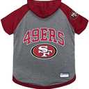 Pets First NFL SAN Francisco 49ERS Hoodie for Dogs & Cats. | NFL Football Licensed Dog Hoody Tee Shirt, X-Small| Sports Hoody T-Shirt for Pets | Licensed Sporty Dog Shirt. (SAN-4044-XS)