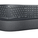 Logitech ERGO K860 Wireless Ergonomic Keyboard - Split Keyboard, Wrist Rest, Natural Typing, Stain-Resistant Fabric, Bluetooth and USB Connectivity, Compatible with Windows/Mac, Black