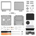 IPS Ready Upgraded eXtremeRate Clear Black Custom Replacement Housing Shell for Gameboy Advance SP GBA SP Compatible with Both IPS & Standard LCD Console & Screen NOT Included