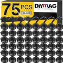 DIYMAG Magnetic Hooks, 30Lbs Strong Heavy Duty Cruise Magnet S-Hooks for Classroom, Fridge, Hanging, Cabins, Grill, Kitchen, Garage, Workplace and Office Etc, (75 Pack-Black)