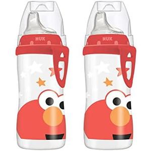 NUK Elmo Active Cup, 10oz, 2 Pack – BPA Free, Spill Proof Sippy Cup (No Lids)