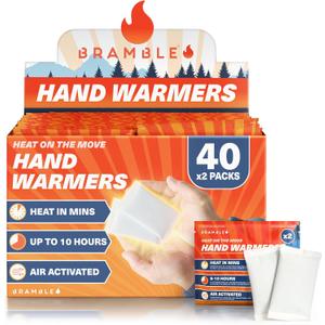 Bramble - Hand Warmers Disposable  Air-Activated Pocket Warmers for Hiking, Skiing, Camping, and Outdoor Activities  Provides Up to 10 Hours of Heat