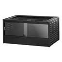 New Age Pet ECOFLEX 48" Wide Large Reptile Habitat, Mojave Lounge for Snakes, Tortoises & Lizards in Maple, Black, Easy Assembly, Sliding Glass Doors & Mesh Top