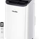 12,000 BTU Portable Air Conditioner Cools Up to 550 Sq.Ft, Auto-Evaporation Low Noise Portable AC Unit with Remote Control Fits for Large Room, Office, Garage,Cold White