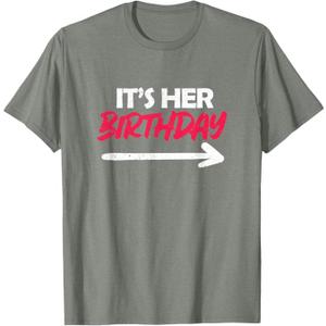 It's Her Birthday T-Shirt (Olive Heather
, M)