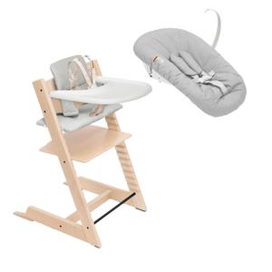 Stokke Tripp Trapp High Chair + Newborn Set, Natural Nordic Grey