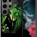 CARLOCA Compatible with Samsung Galaxy S24 Ultra Case,Green Magic Lady Pattern Ultra Protection Shockproof Soft Silicone TPU Non-Slip Back for Samsung Galaxy S24 Ultra