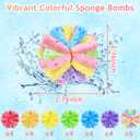 Blueweenly 30 Pcs Reusable Water Sponge Balls for Outdoor Water Balloons Kids Games Toys Soft Quick Soak Pool Fight Toys for Summer Activities Backyard Trampoline Beach Party (Fresh Color)