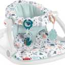 Fisher-Price Portable Baby Chair Sit-Me-Up Floor Seat With Developmental Toys & Machine Washable Seat Pad, Pacific Pebble (1 Count (Pack of 1))