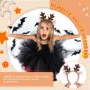 Reindeer Antlers Headband: Deer Hair Hoop Party for Halloween Christmas Birthday and Dance Parties