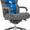 La-Z-Boy Sutherland Ergonomic Bonded Leather Swivel Computer and Desk Chair, Gray (CHR10048B) (Grey)